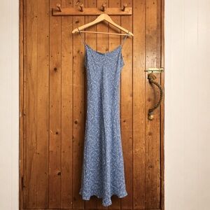 Reformation Emerick Blue Floral Spaghetti Strap Dress Women’s Size Medium